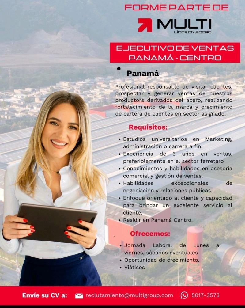 ejecutivo de ventas Panamá empleo