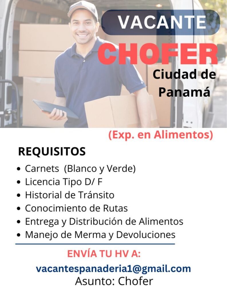 vacante chofer Panamá