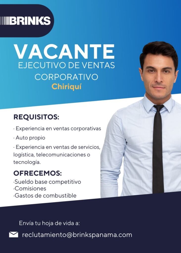 oferta laboral ejecutivo de ventas Chiriquí