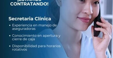 vacante secretaria clinica Panamá