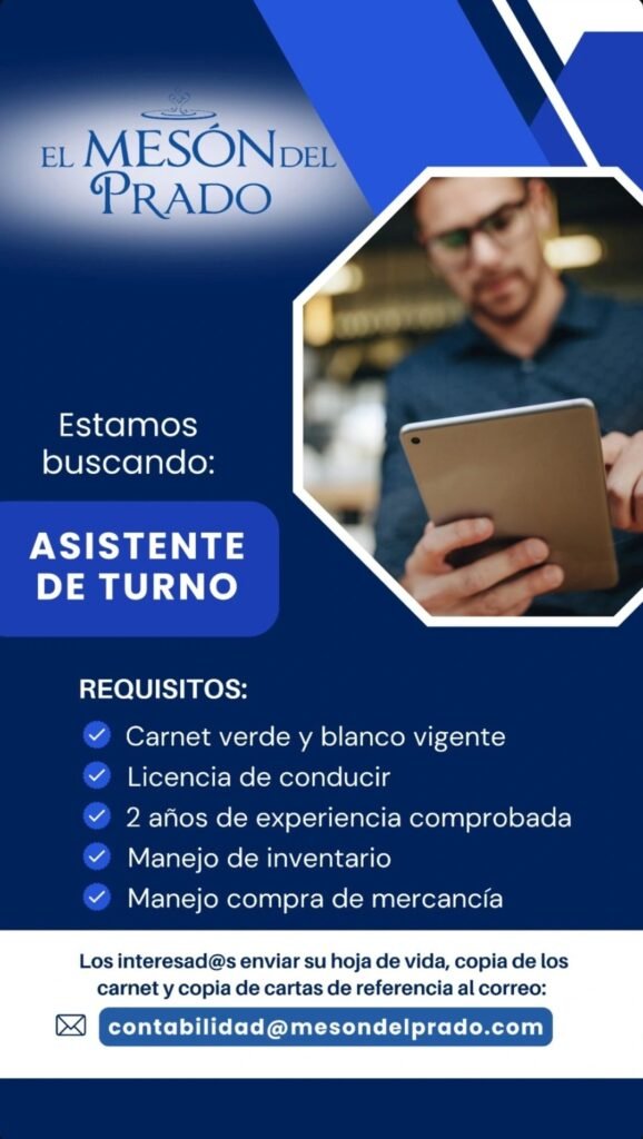 oferta laboral asistente 