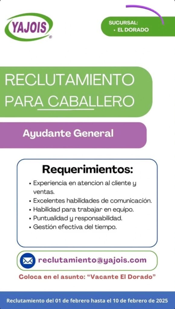 empleo ayudante general