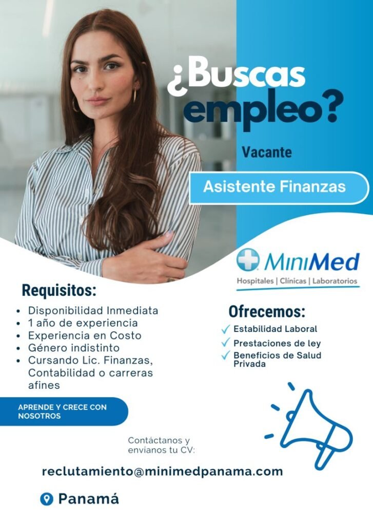 vacante asistente finanzas 